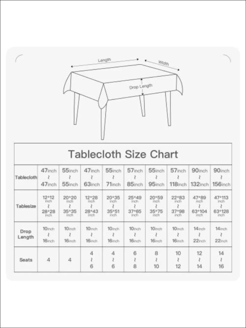 Waterproof Rectangle Table Cloth Wrinkle Resistant Tech Linen Dining Cover